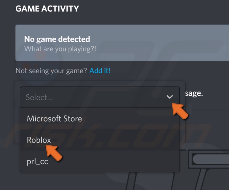Select the game from the list