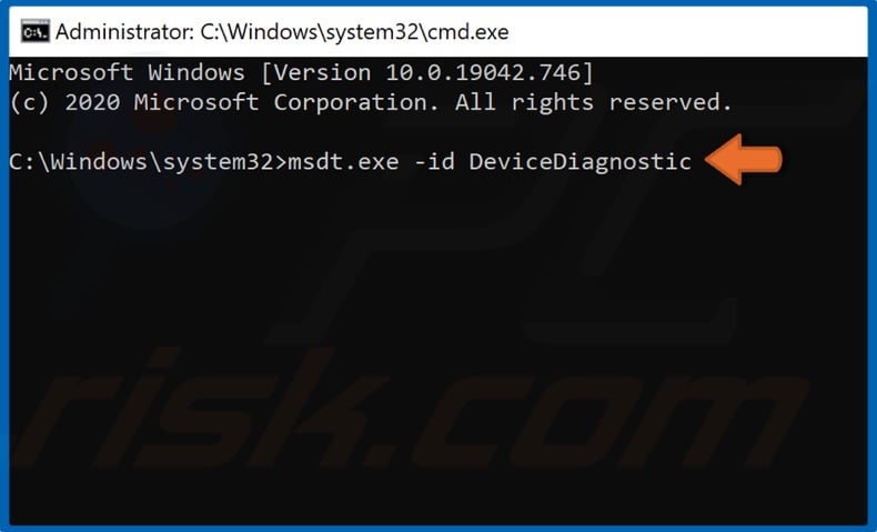 Type in msdt.exe -id DeviceDiagnostic and hit Enter