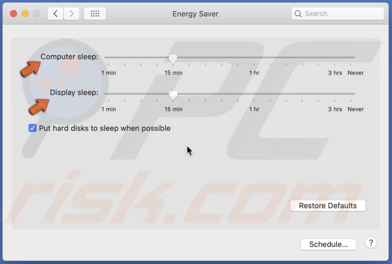 Set Computer sleep and Display sleep time
