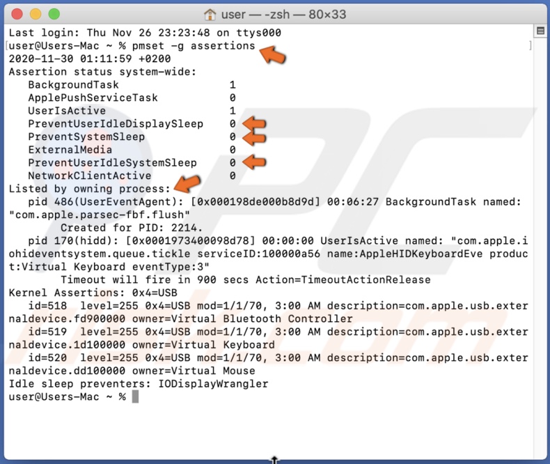 Check issue using Terminal