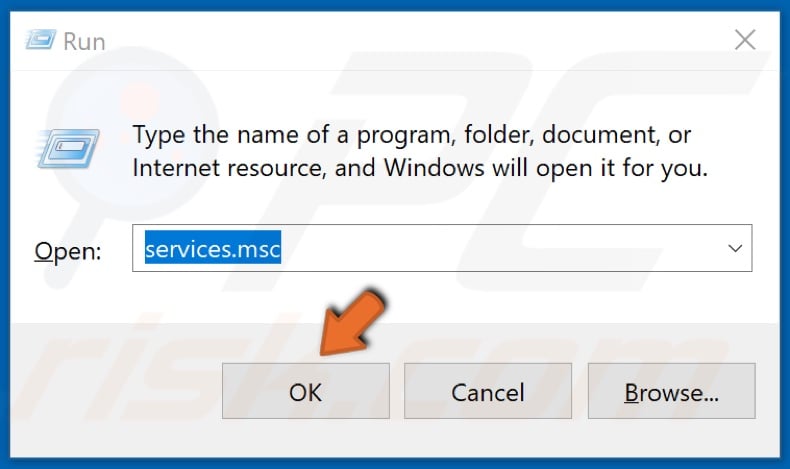 Ipen Services.msc using Run