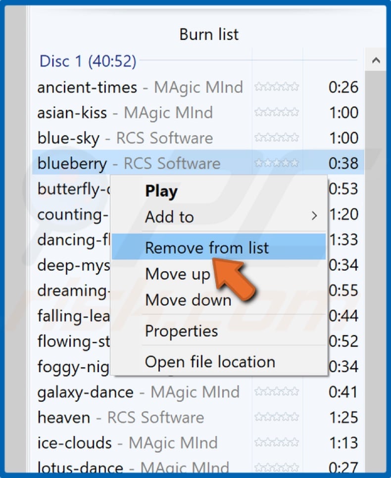 right-click unsupported files and click Remove from list