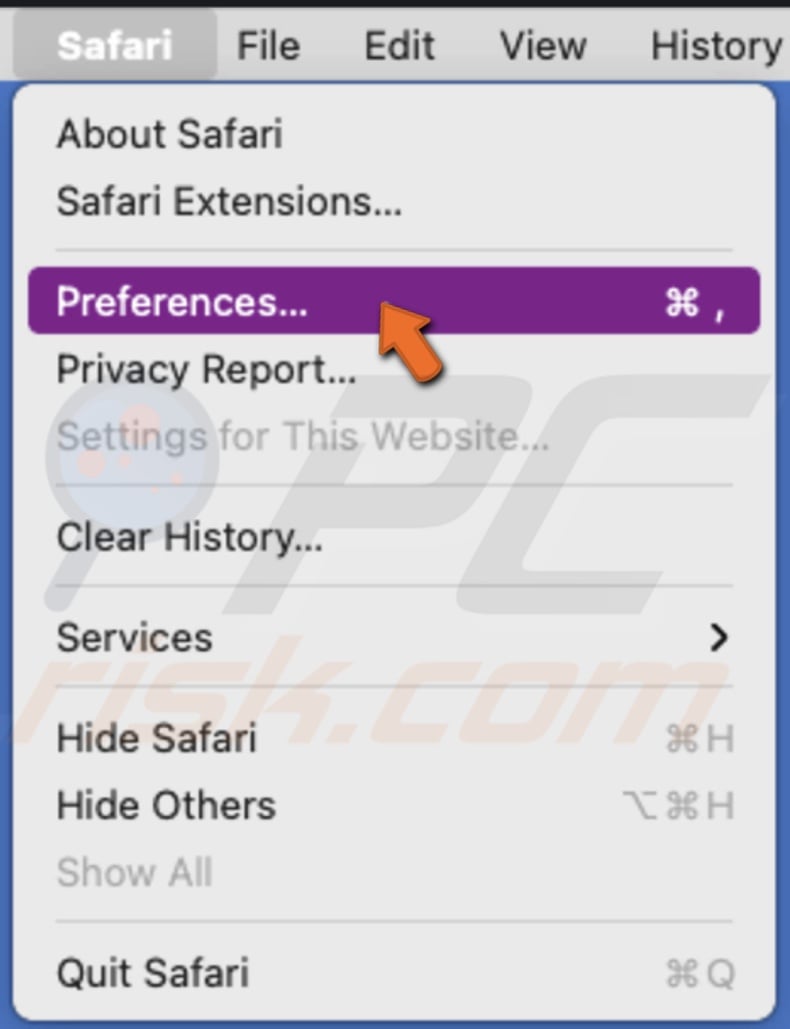 Go to Safari preferences