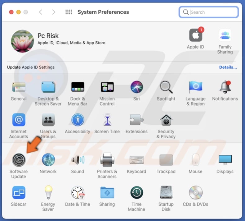 Go to Software Updates