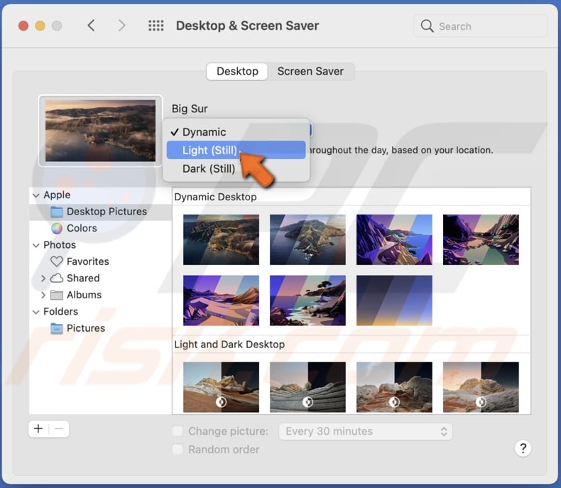 Select still picture