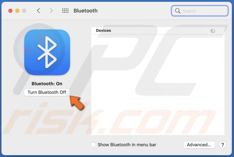 Turn off Bluetooth
