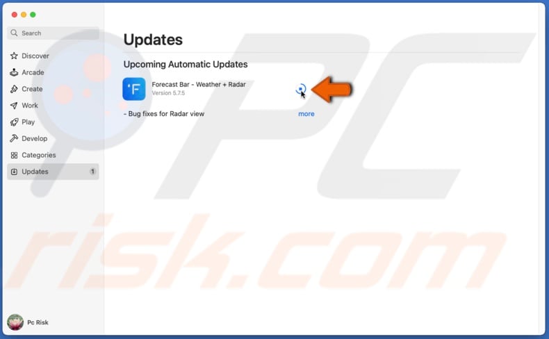 Cancel app update in the App Store
