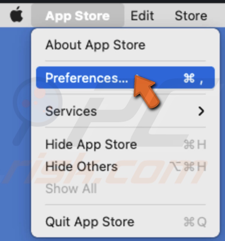 Go to App Store preferences