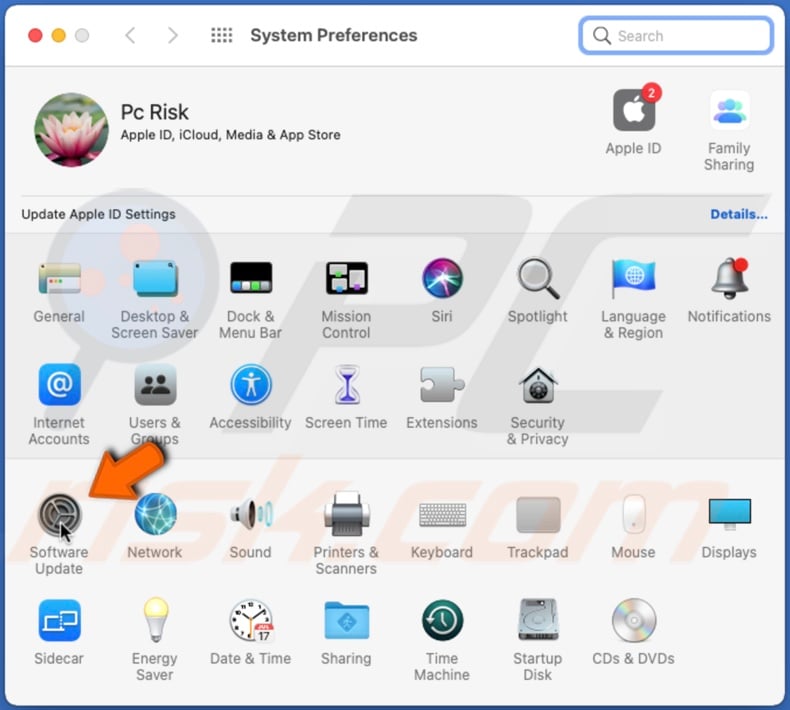 Go to Software Updates