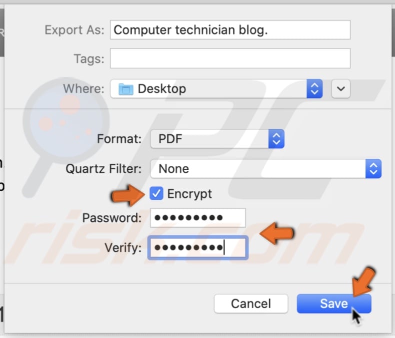 Password protect pdf using Export function