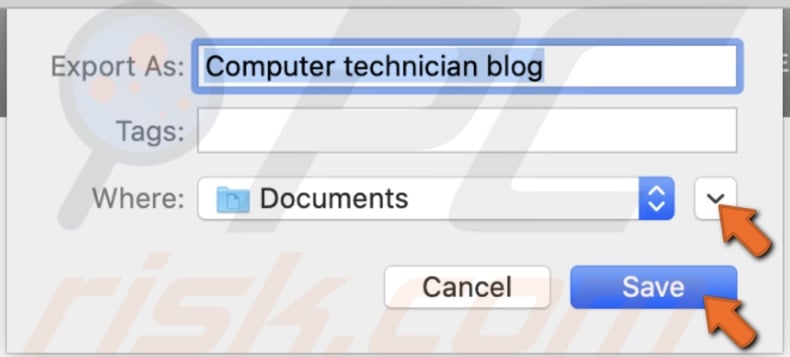 Export website as PDF