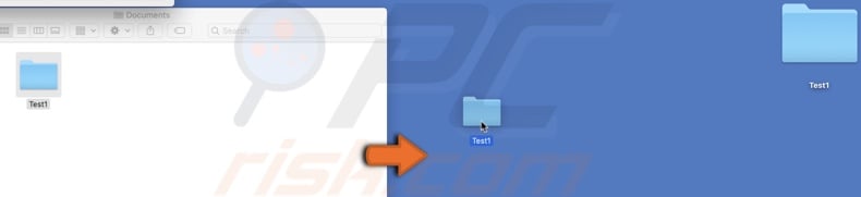 Drag one folder to another one's location