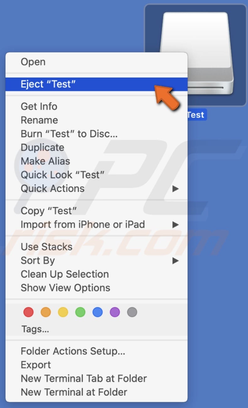 Eject encrypted folder