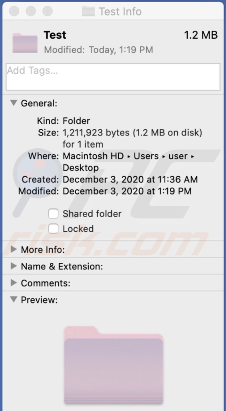 Folder color changed
