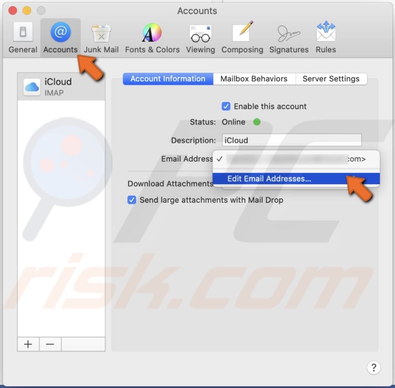 Click on Edit Email Addresses