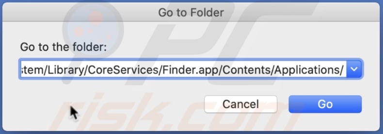 Go to Applications folder