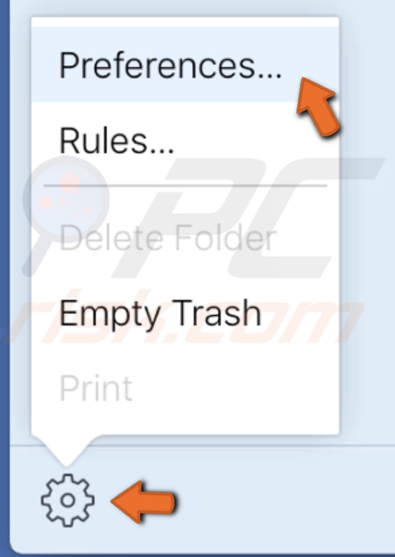 Click on Preferences