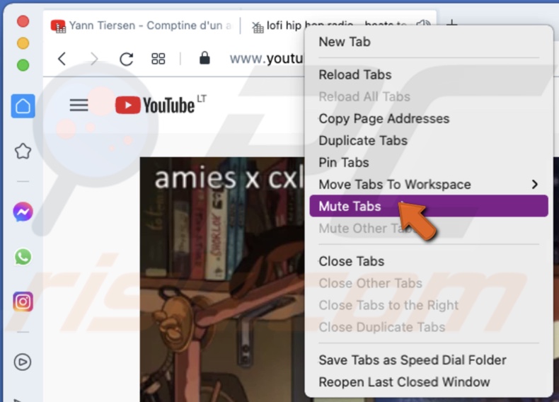 Mute multiple tabs in in Opera