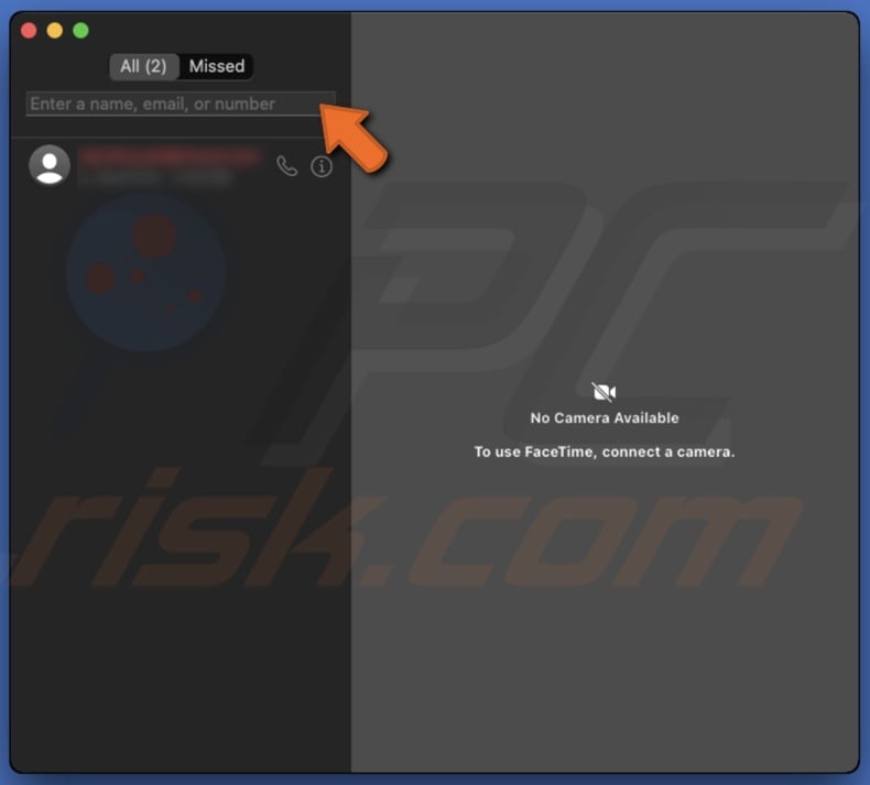 Search for contacts in FaceTime