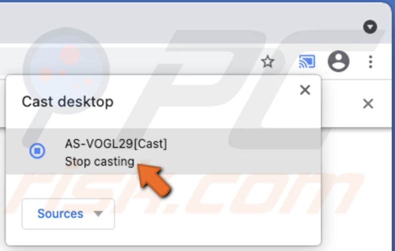 Stop casting Mac screen