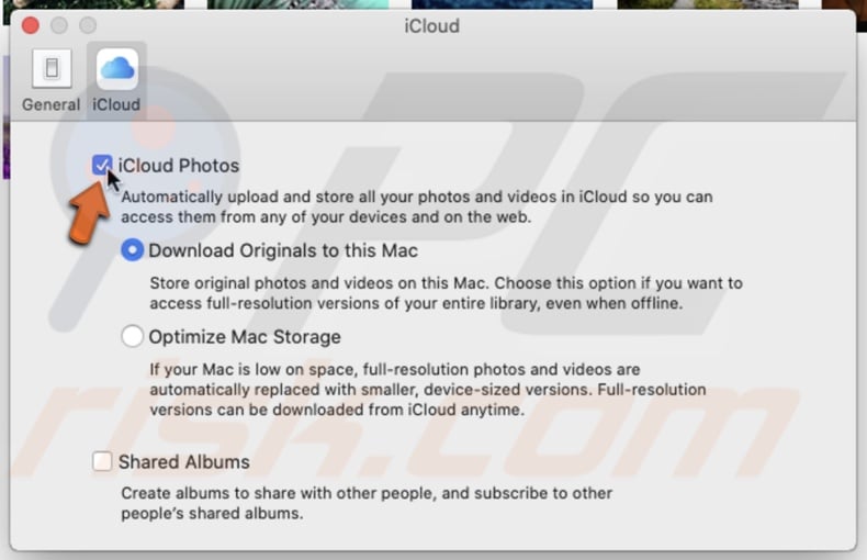 Enable iCloud Photos
