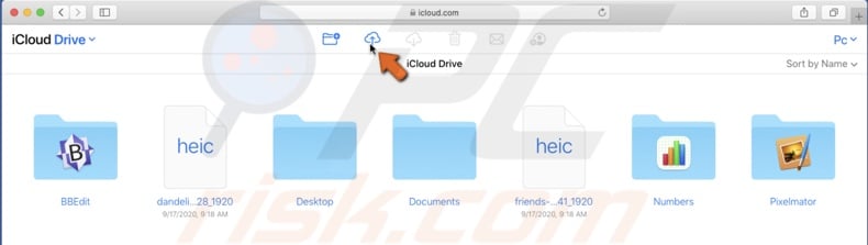 Upload photos to iCloud Drive