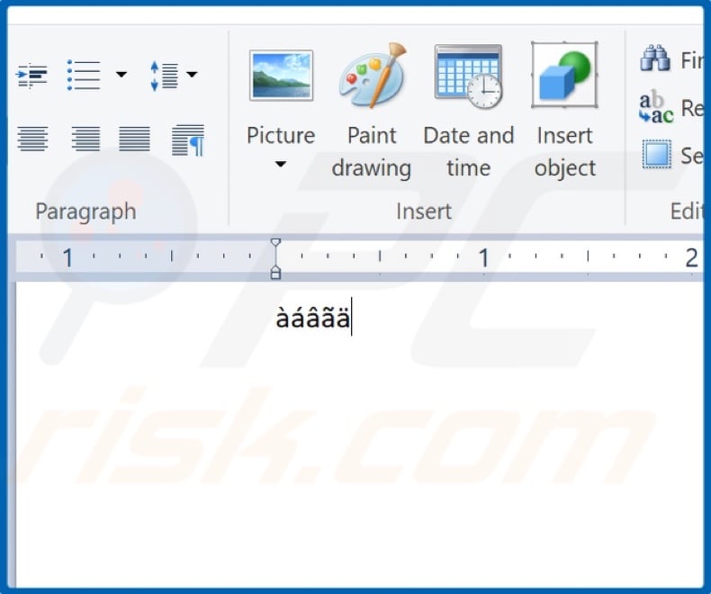 Accented characters in text