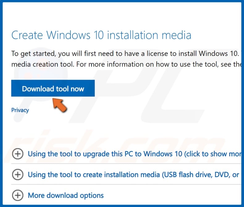 Click Download tool now