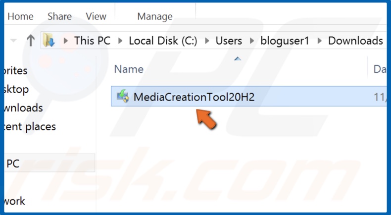 Run the Media Creation Tool