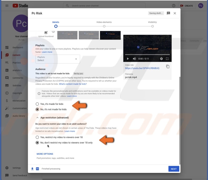 Manage age restrictions