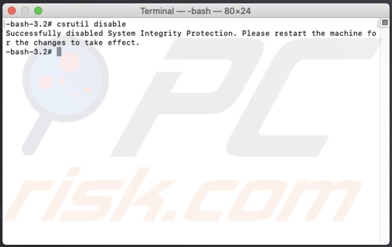 Disable System Integrity Protection