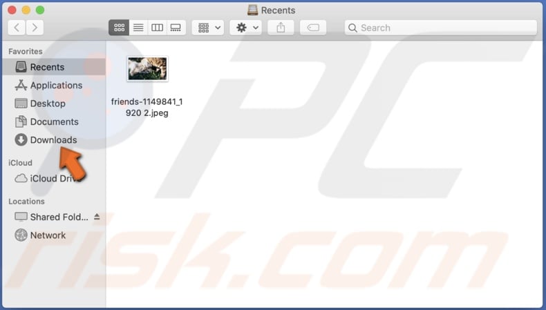 Drag Downloads folder to Dock
