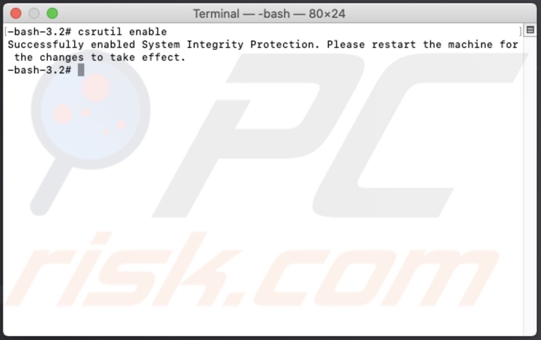 Enable System Integrity Protection