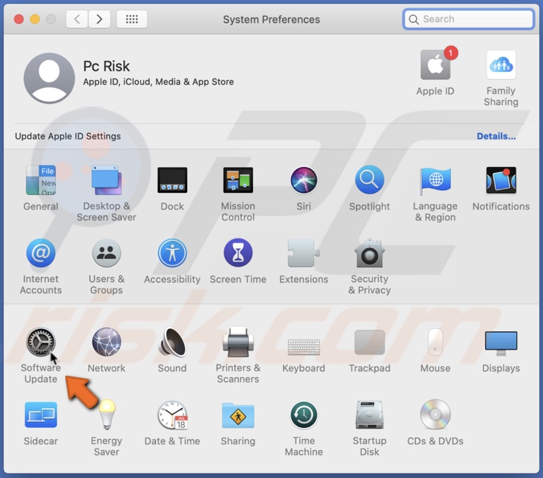 Go to Software Updates