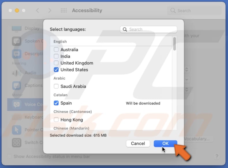 Choose a language to add