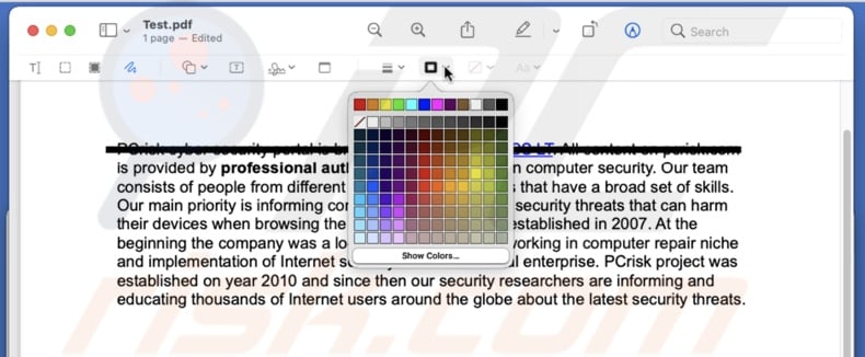 Change the sketch color in Preview