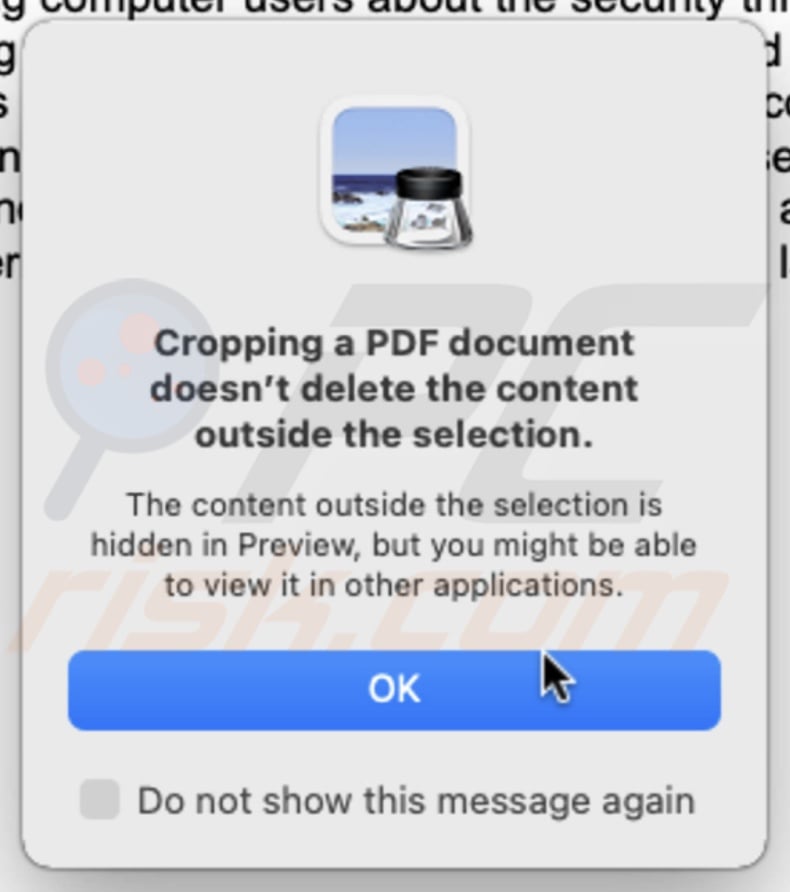 Cpored contect doesn't disappear in Preview