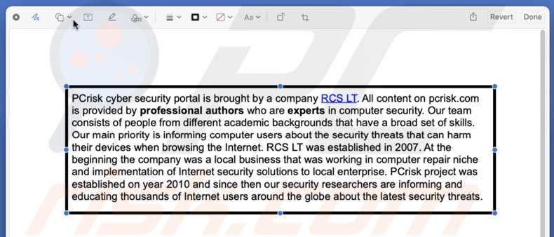Resize shape in QuickLook