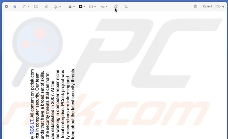 Rotate page in QuickLook