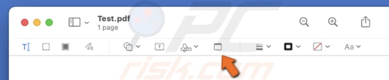 Select the Notes tool in Preview
