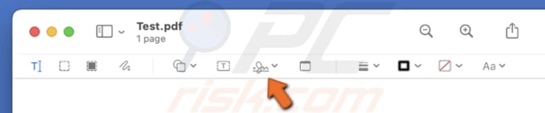 Select the Sign tool in Preview