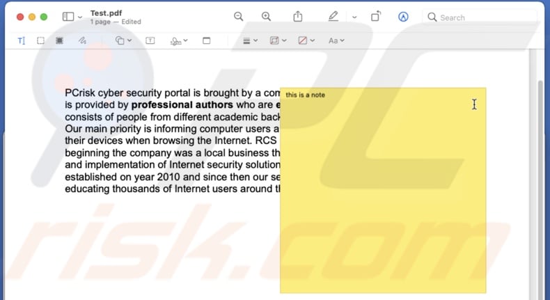 View note content in Preview