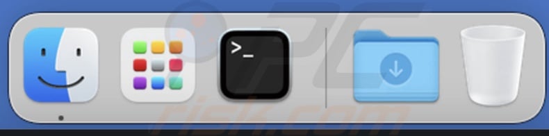 Open Terminal using Dock