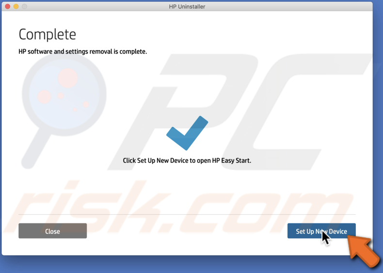 Set up new device with HP Easy Start