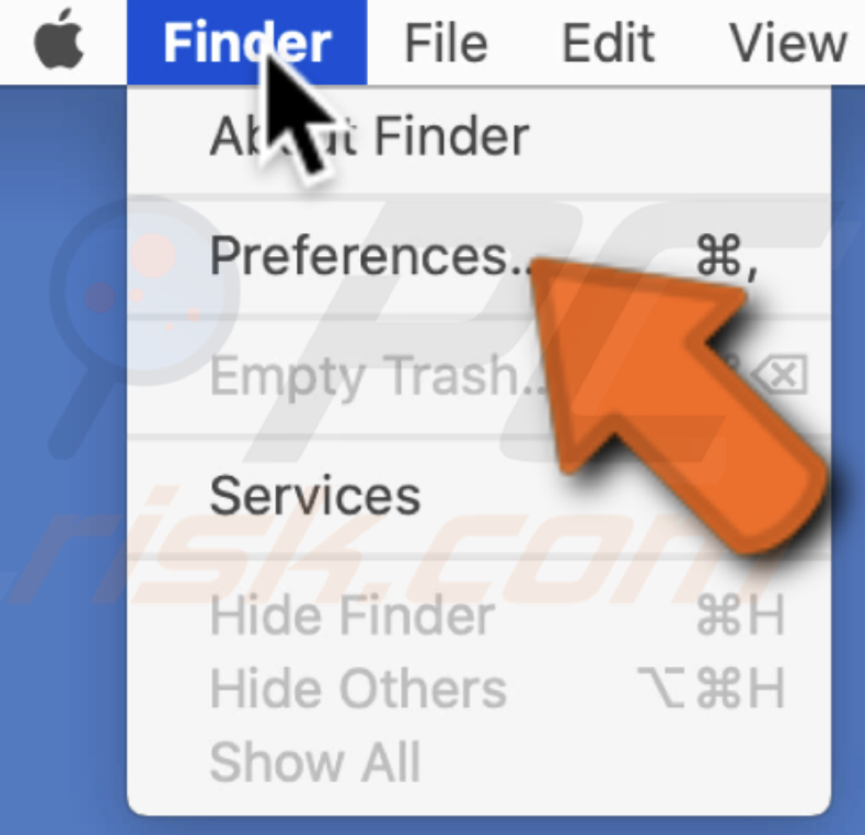 Go to Finder Preferences