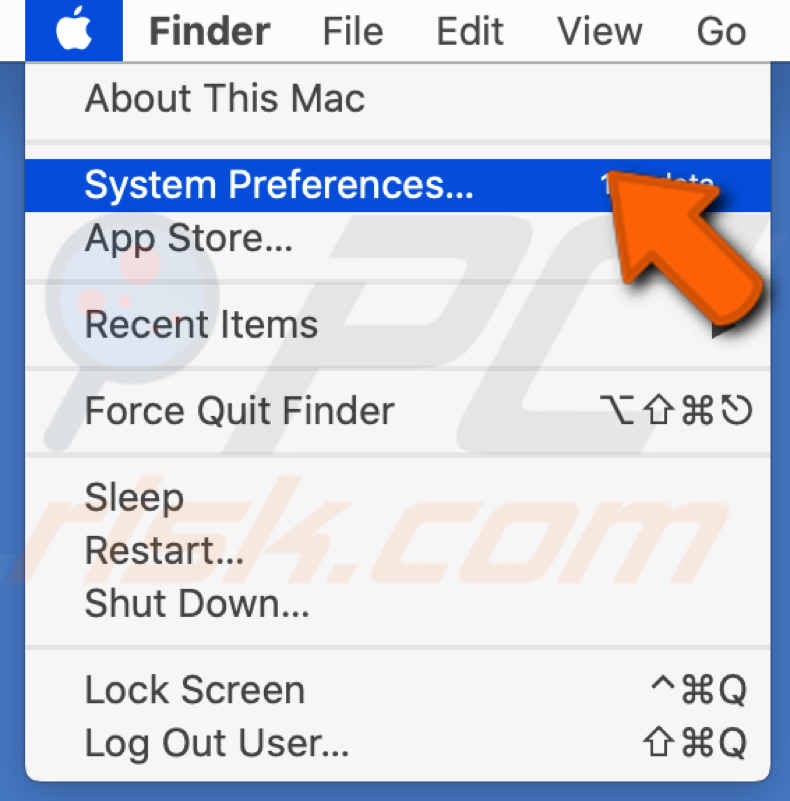 Go to System Preferences