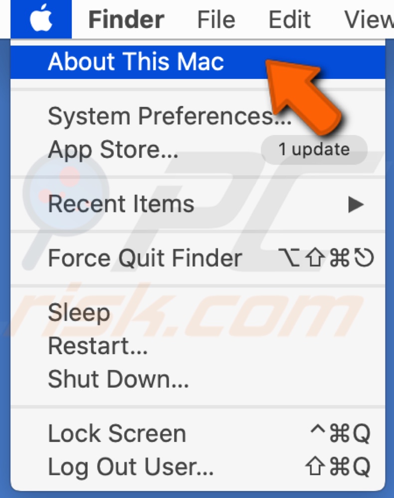 Go to About This Mac