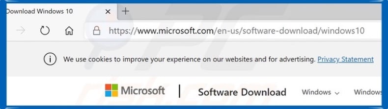 Go to the Download Windows 10 web page