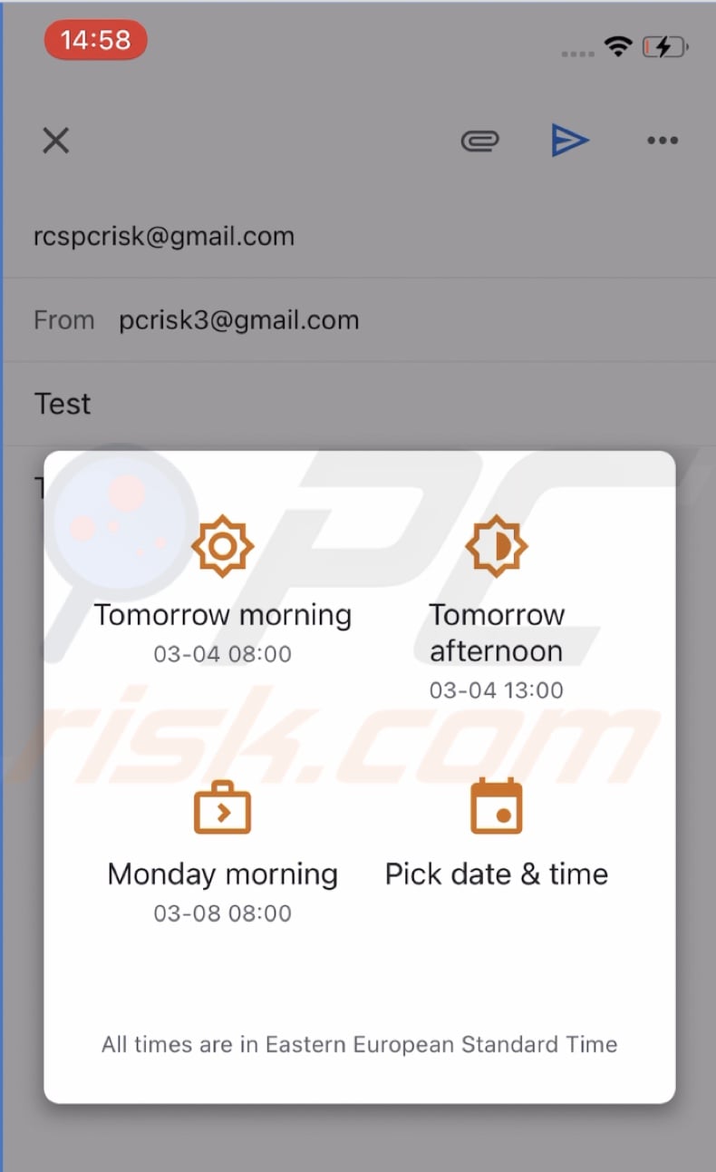 Choose date and time