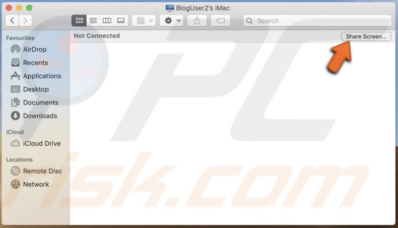 Click on Share Screen